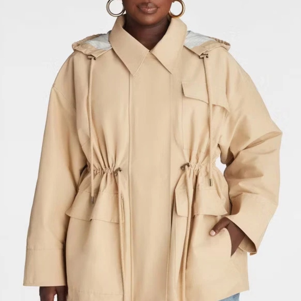 Super IMPRESSED KBB by KAHLANA Women's 'The Cinched Anorak Jacket' - Tan XXL.